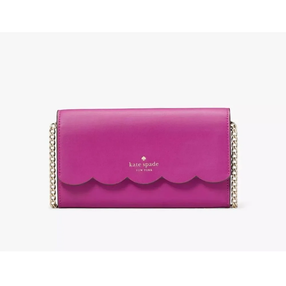 NWT Kate Spade Gemma Crossbody Deep Habiscus Gold Chain